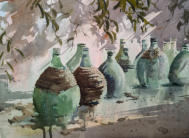 Oil Jars in Tuscany 51x38 cm SOLD